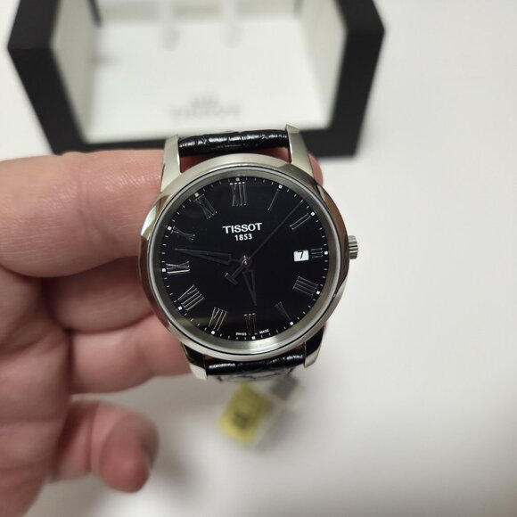 Tissot Classic Dream T033410B Swiss Made Quartz Black Leather Band Original Box - Picture 7 of 10